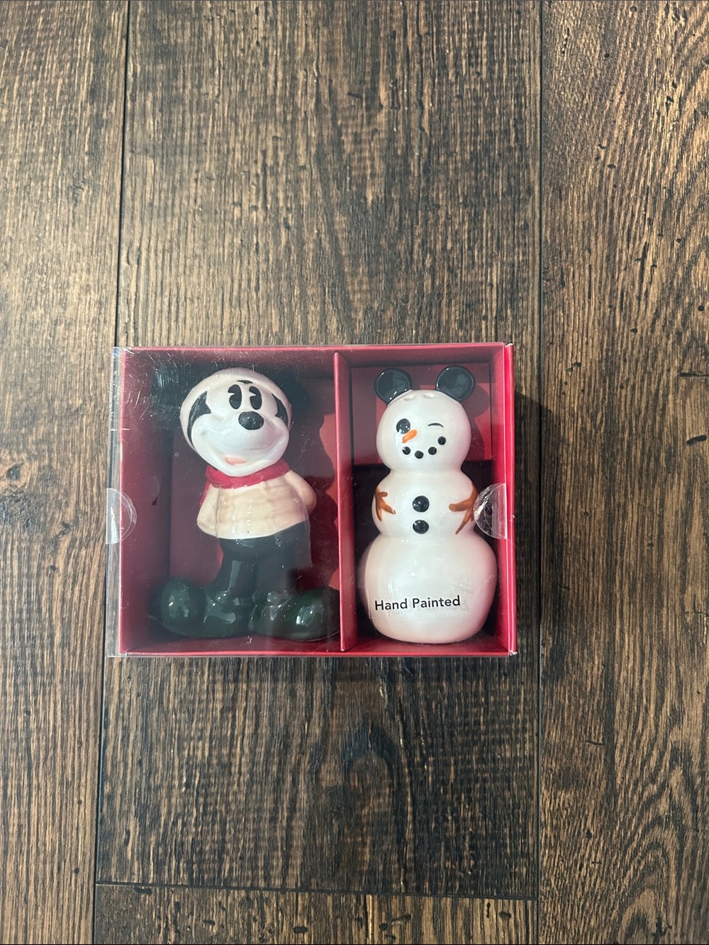 Disney Mickey Mouse Hand-Painted Holiday Salt & Pepper Shaker Set